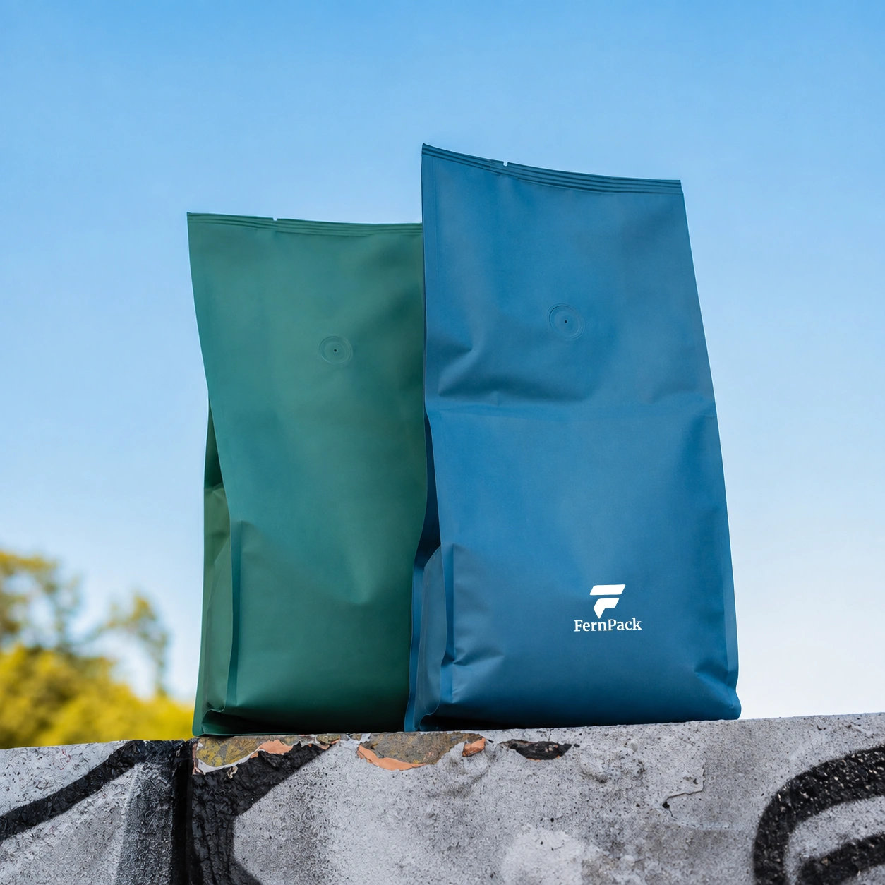 quad seal coffee pouches fernpack