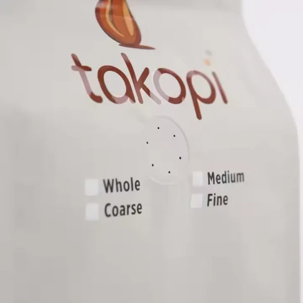 coffee bag with valve detail