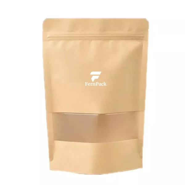 kraft stand up barrier pouches
