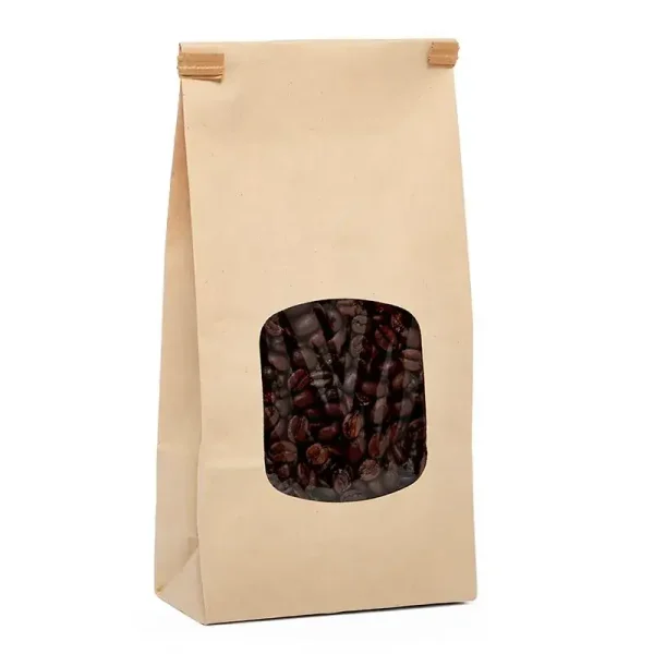 Compostable tin tie coffee bag