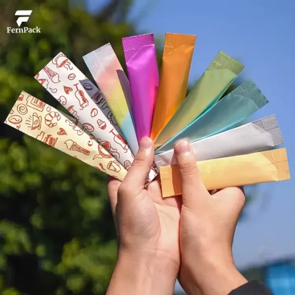 coffee powder packaging in hand