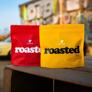 k-seal stand-up coffee bag with hot-stamping