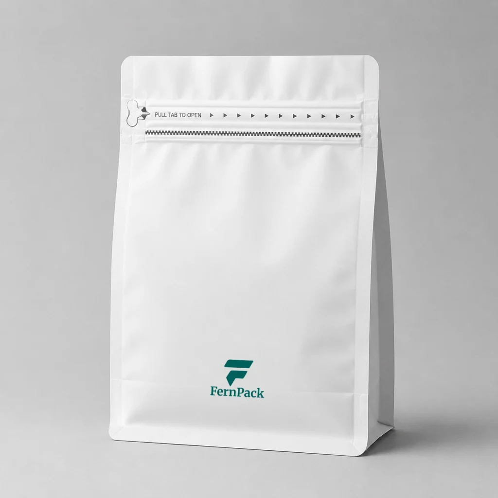 stock flat bottom coffee bag
